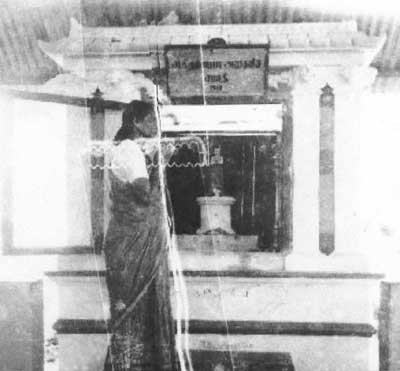 Mr. Thambyah's samadhi, which was inside the Thambyah Madam