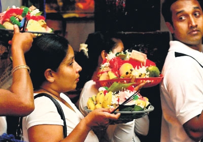 Kataragama Jungle shrine turned  bazaar