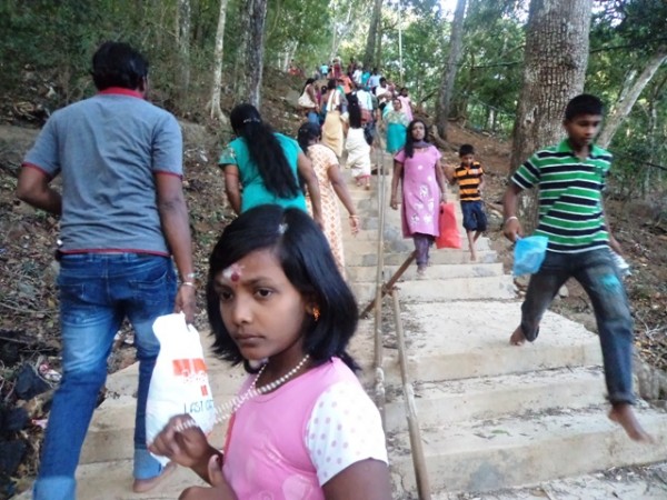 Kathirgama Kandan pilgrims climb Katiraimalai