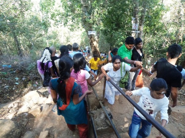 Kathirgama Kandan pilgrims climb Katiraimalai