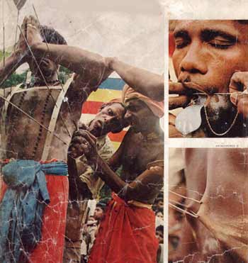 body piercing ritual in Ceylon