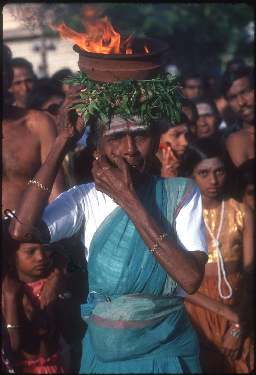 Burning camphor pot Kataragama