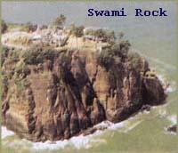Aerial view of Swami Rock, Trincomalee
