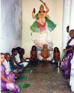 Mandur devotees offer annadanam to Pada Yatra pilgrims