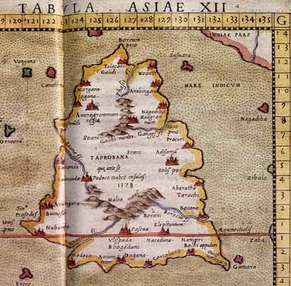 Ptolemy's map of Taprobane