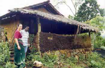 The mud hut where the author lives