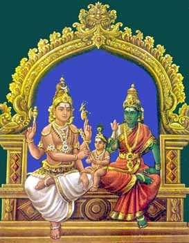 Somaskanda: Skanda as the Divine Child of Mother Uma and Father Siva.