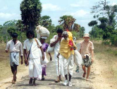 Theo on the 1991 Kataragama Pada Yatra