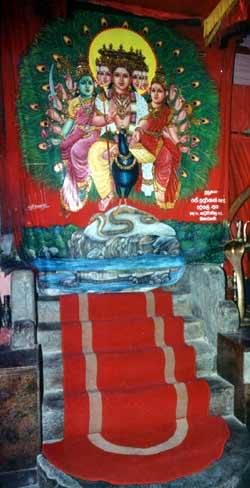 Devotees see only seven tirai or painted curtains
