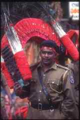 Police officer with kavadi